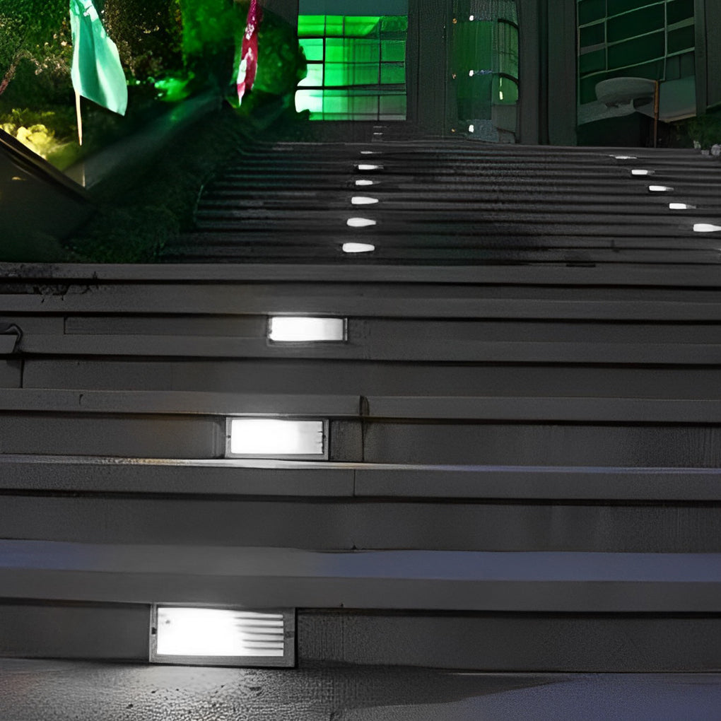 Rectangular & Grilles 3W LED IP65 Stair Wall Reccessed Lights Integrated Step Lighting