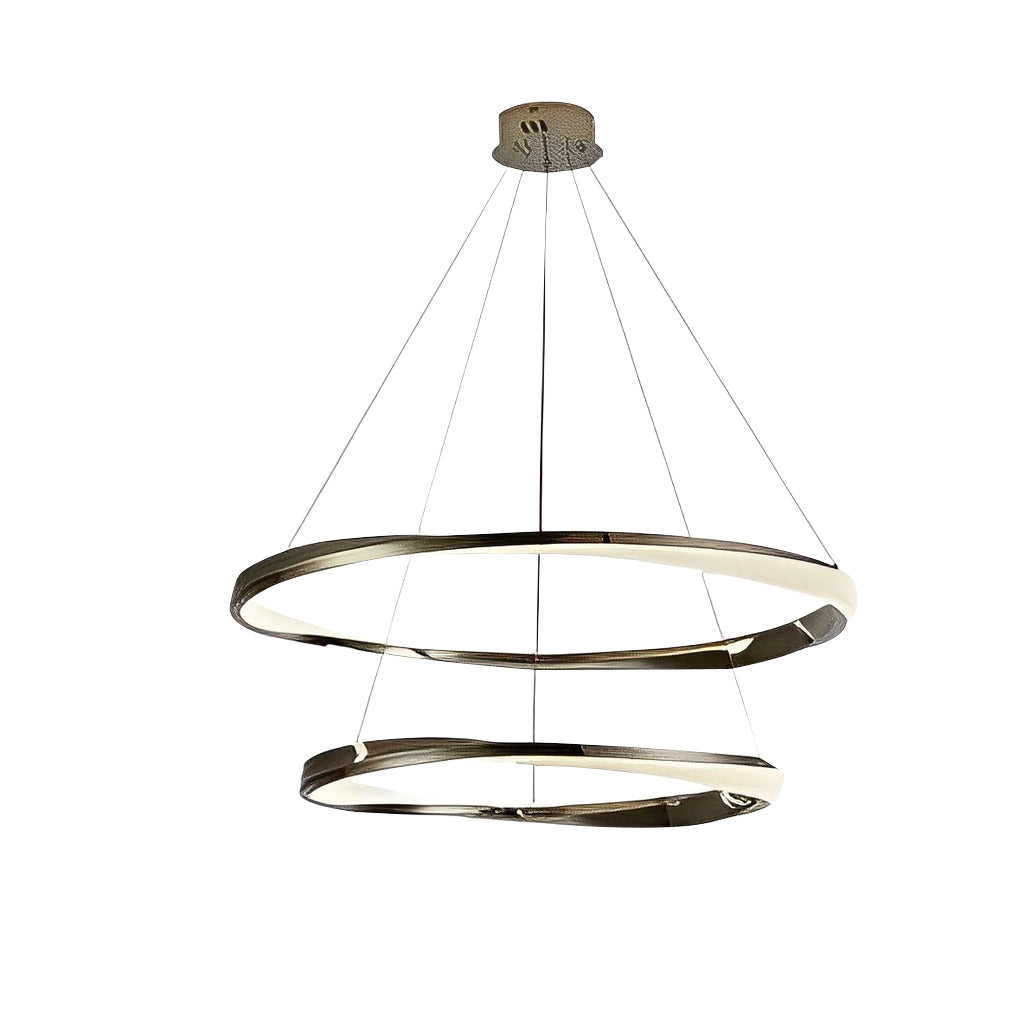 Creative Rings LED Three Step Dimming Oval Luxury Nordic Chandelier