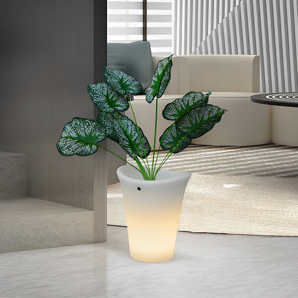 Waterproof Luminous Flowerpot Planter Intelligent Solar Outdoor Lights