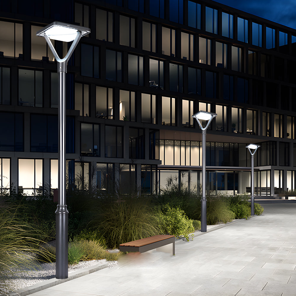 Black LED Solar Lamp Post and Pole Street Lights