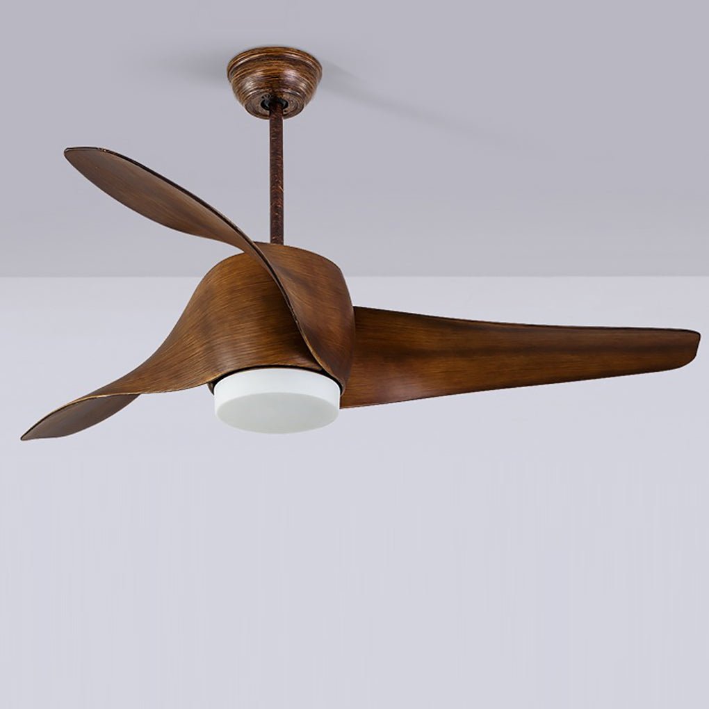 52 Inches Creative Intelligent Timing Three-color Dimming Ceiling Fan Light