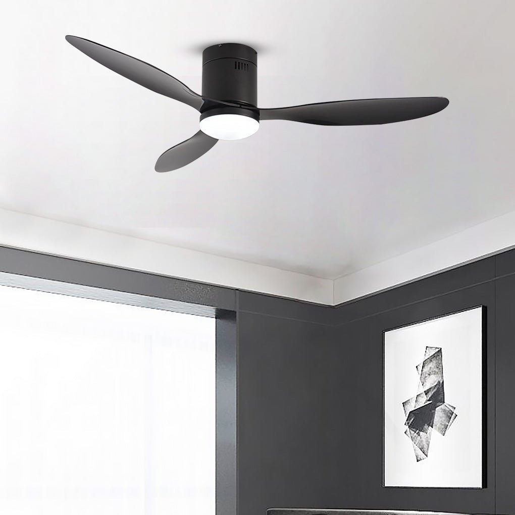 52 Inches Variable Frequency Three-color Dimming LED Ceiling Fan Light with Remote Control