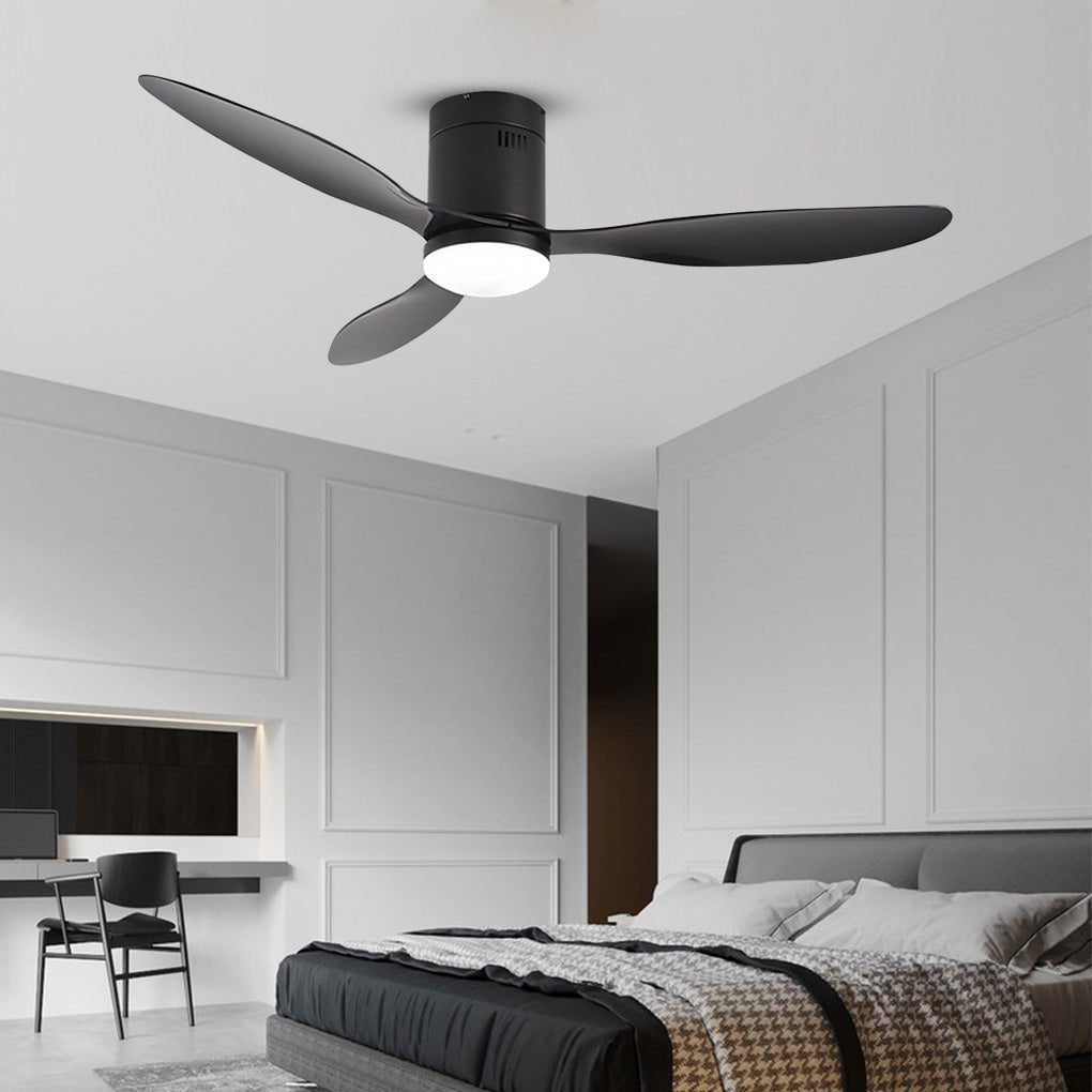 52 Inches Variable Frequency Three-color Dimming LED Ceiling Fan Light with Remote Control