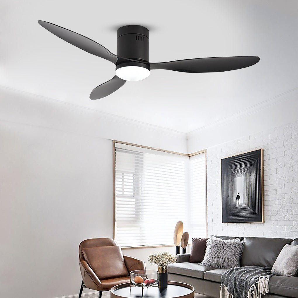 52 Inches Variable Frequency Three-color Dimming LED Ceiling Fan Light with Remote Control