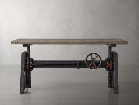 Industrial Crank Desk with Wynn Top