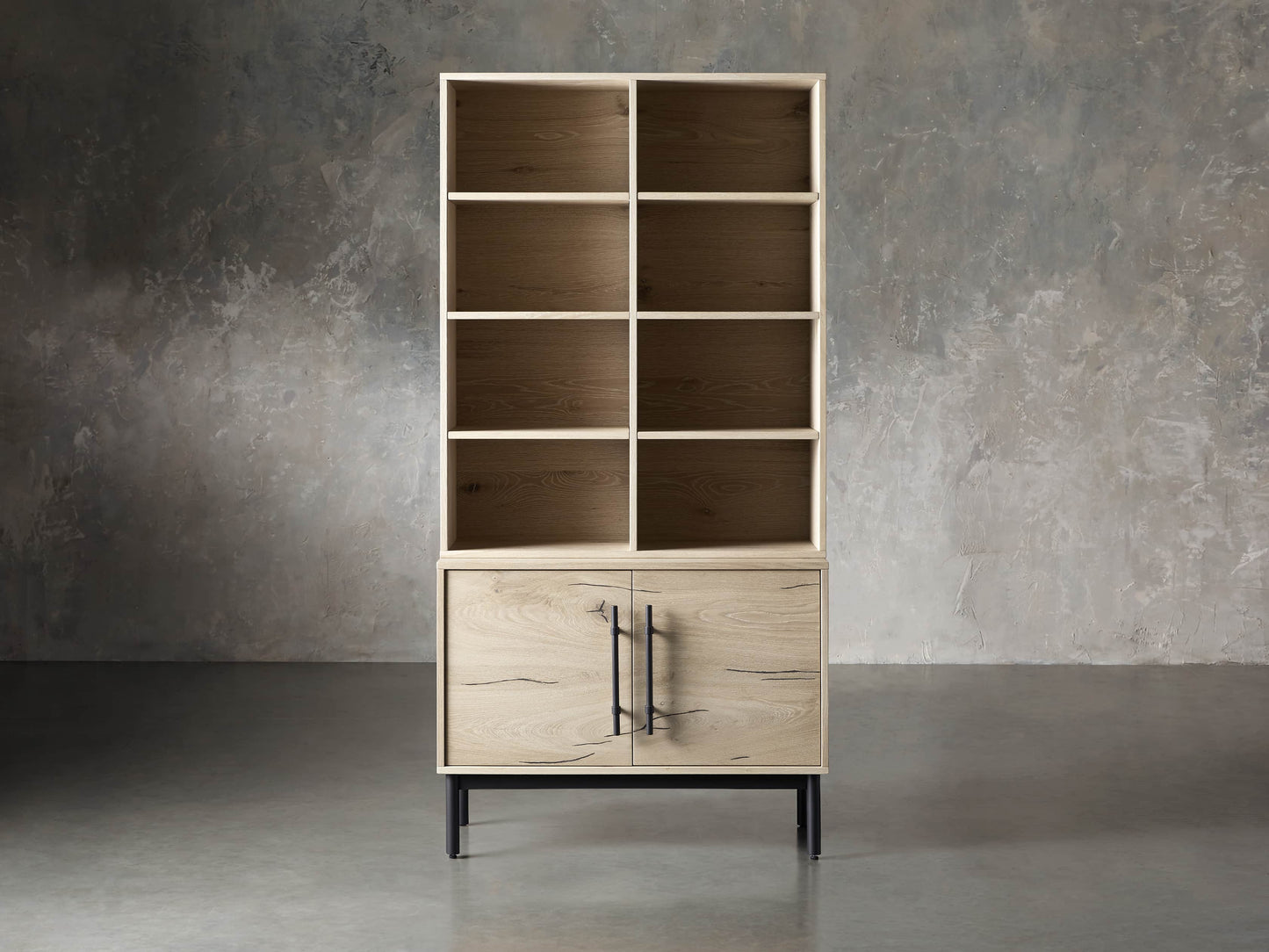 Sullivan Bookcase with Cabinet Base