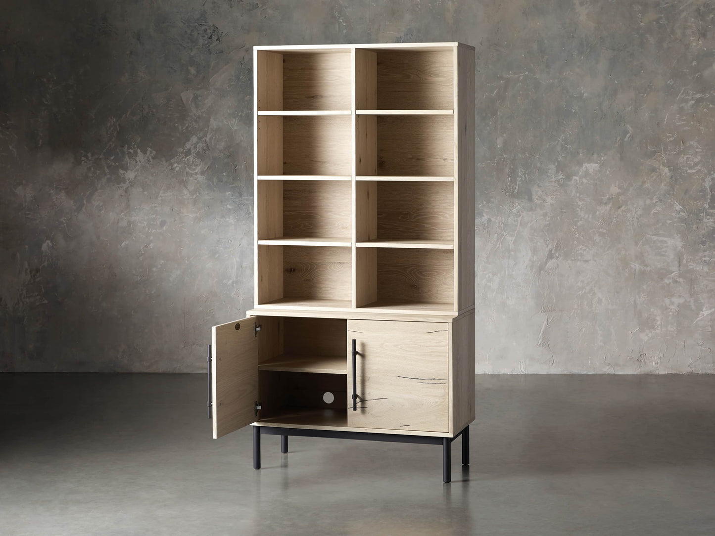 Sullivan Bookcase with Cabinet Base