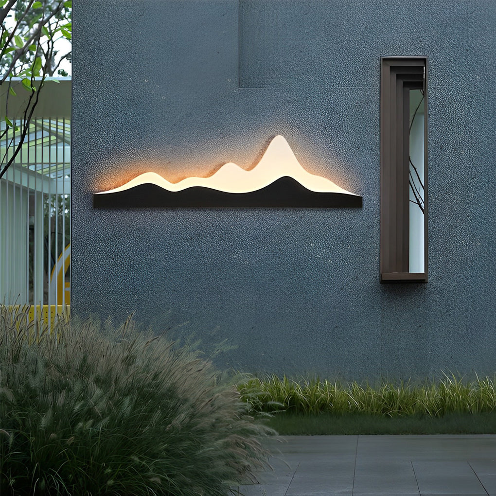 Mountain Scenery Creative Waterproof LED Modern Outdoor Wall Lights