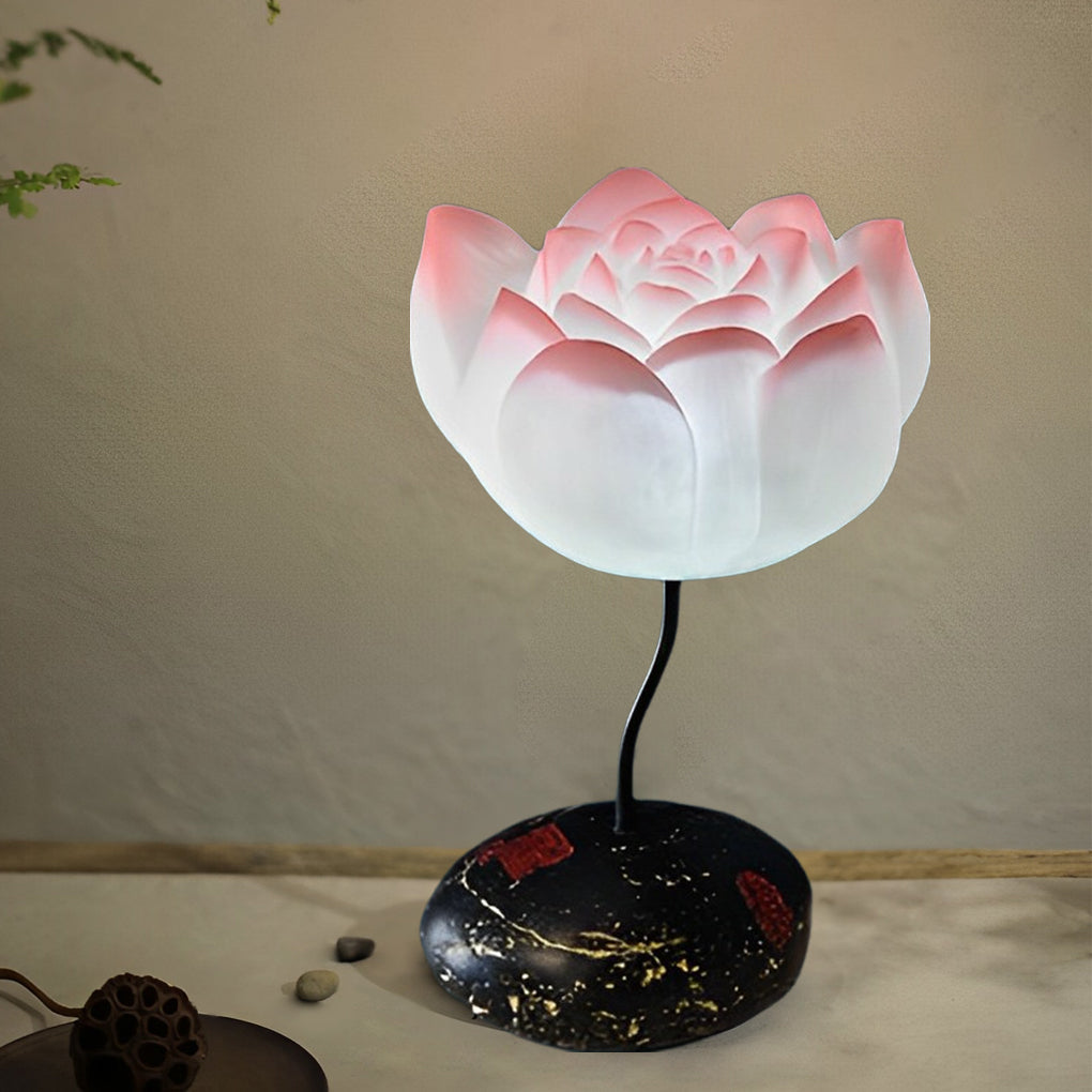 Short Fancy Lotus Aesthestics LED Flower Floor Lamp