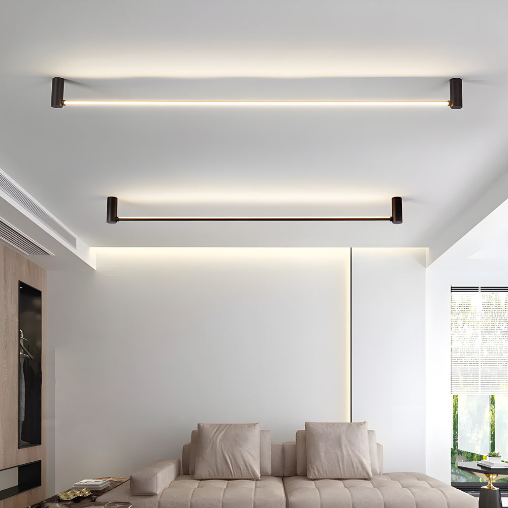 Modern Black LED Linear Ceiling Lights - L 23.6''/35.5''/47.2'