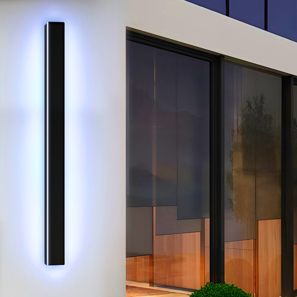 Black Long Strip LED RGB Outdoor Waterproof Wall Light