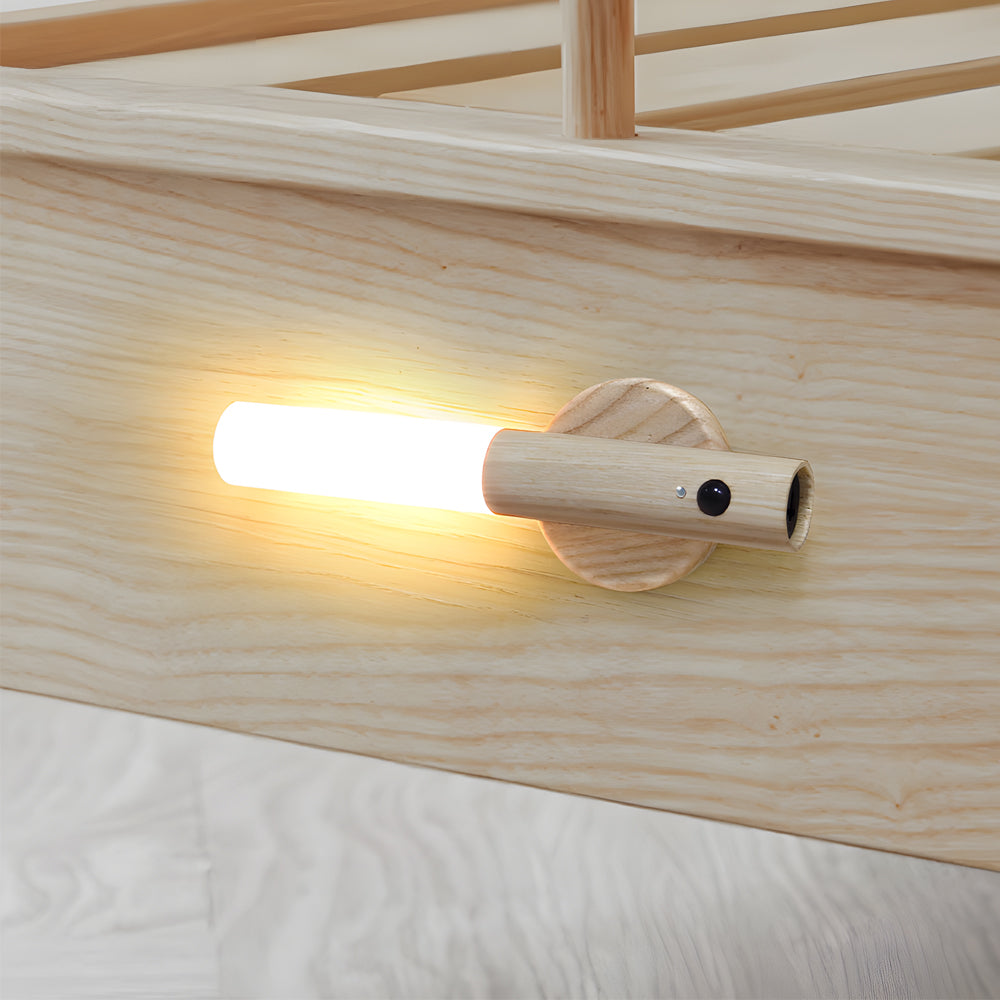 Wood Stick Motion Sensor Night Light USB Portable & Magnetic Wall Lamp