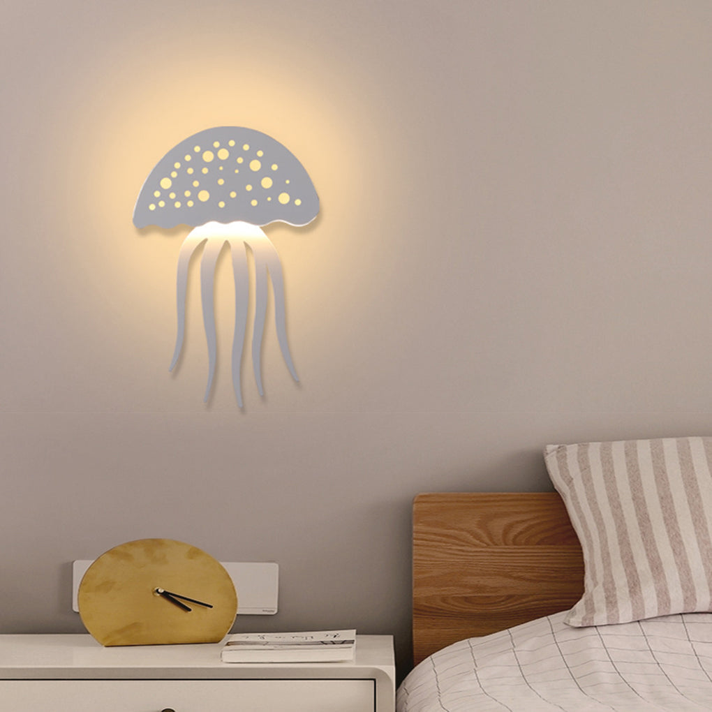 Cartoon Jellyfish Creative LED White Modern Decorative Wall Sconce Lighting