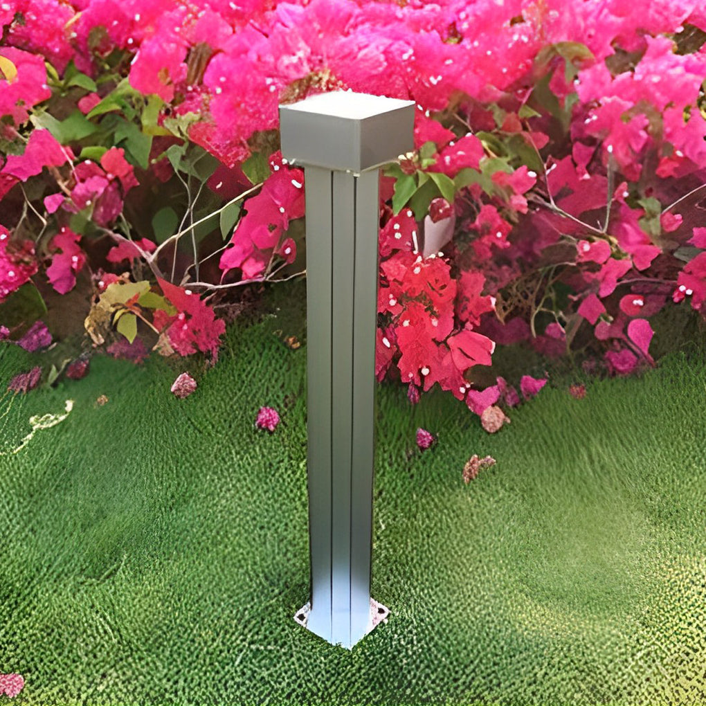 Aluminum Alloy Waterproof LED Black Modern Solar Powered Lawn Lights