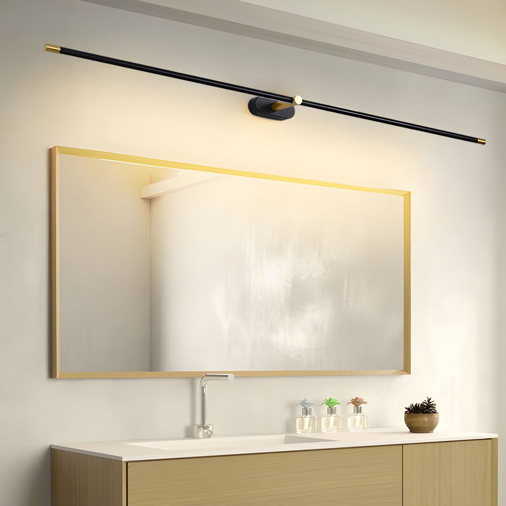 Ultra-Slim Cylindrical LED Bathroom Vanity Light with Indirect Lighting, 26.8''/38.6''/50.4''