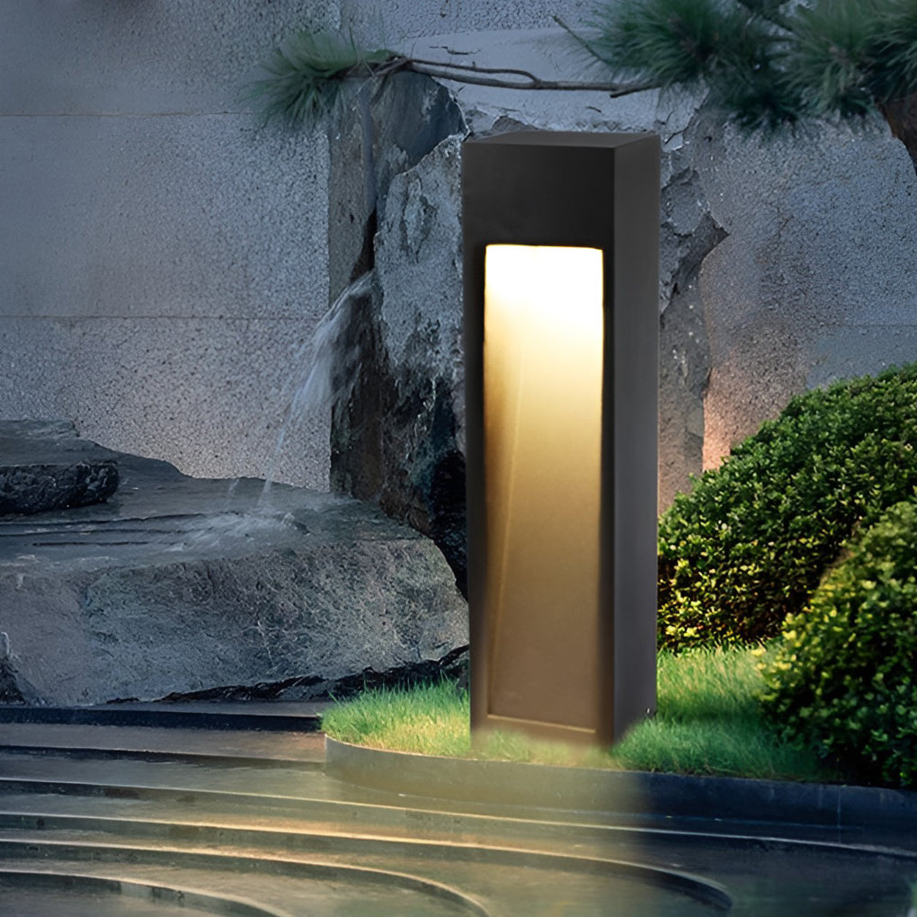 Square 5W LED Waterproof Black Modern Pathway Lights Post Light