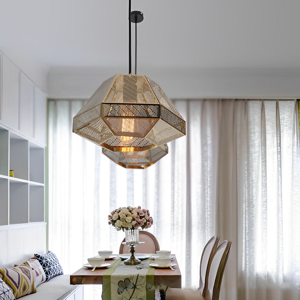 Electroplated Stainless Steel Creative Geometric Nordic Pendant Lights