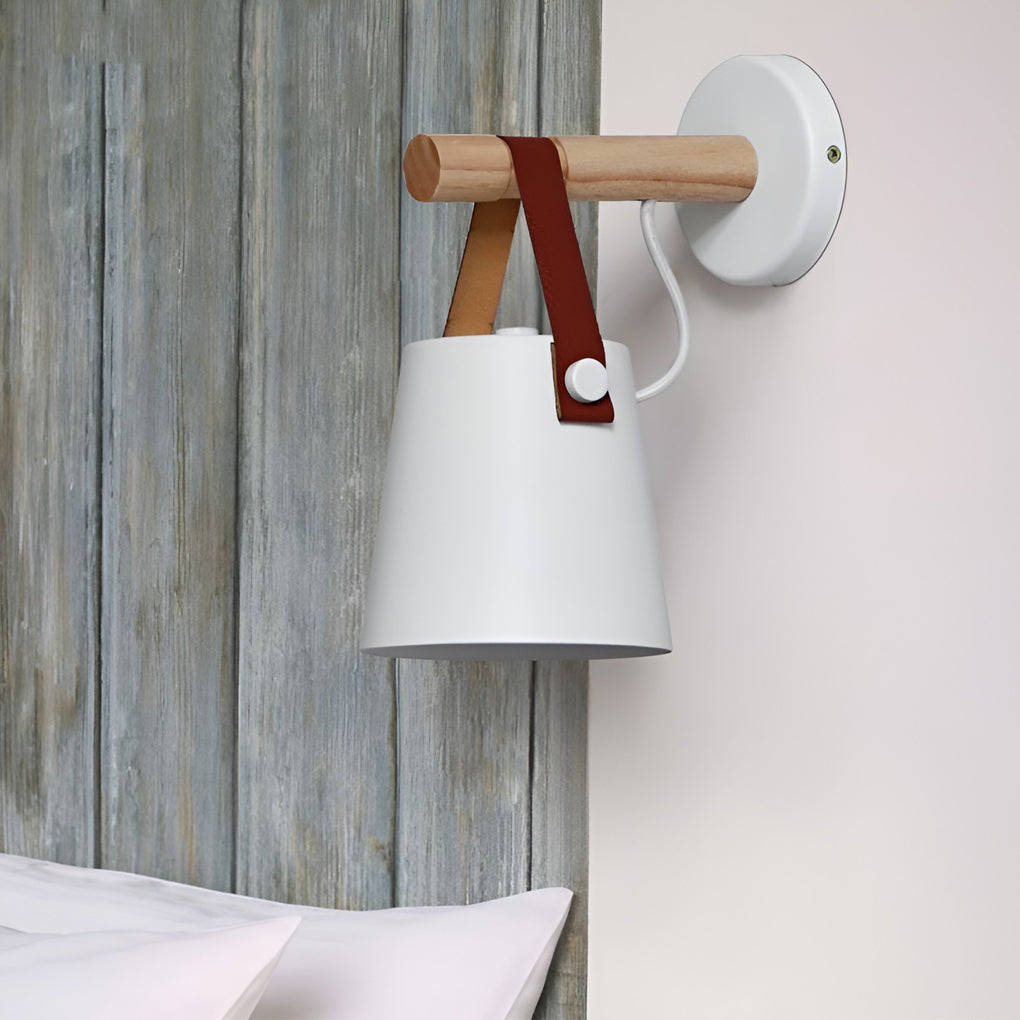 Classic Wood Metal Nordic Plug in Wall Sconce Lighting Wall Lamp