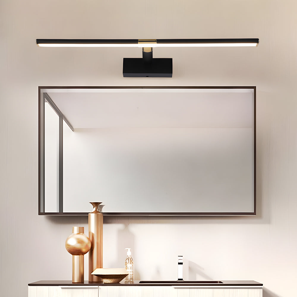 Retractable LED Bathroom Vanity Light with Adjustable Rod and Matte Finish