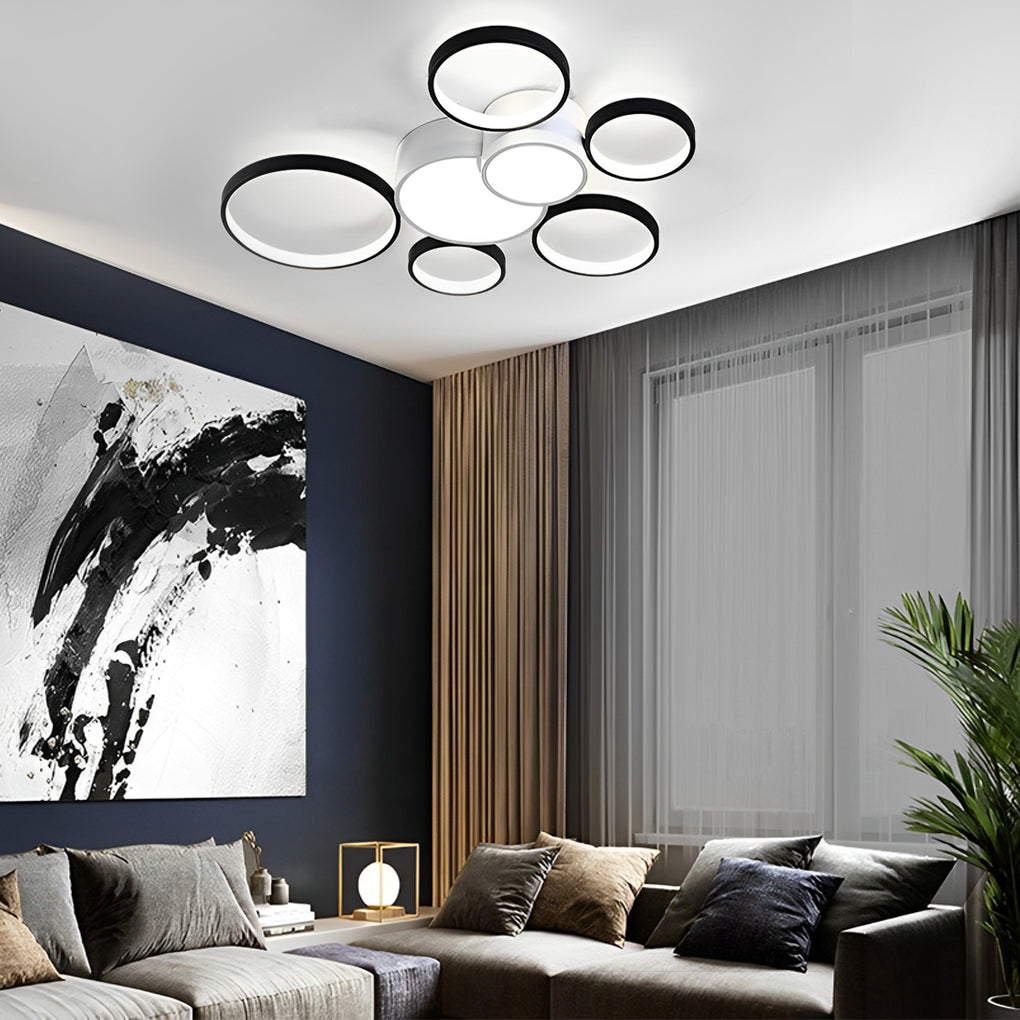 Multiple Circles LED Nordic Ceiling Lights Flush Mount Lighting