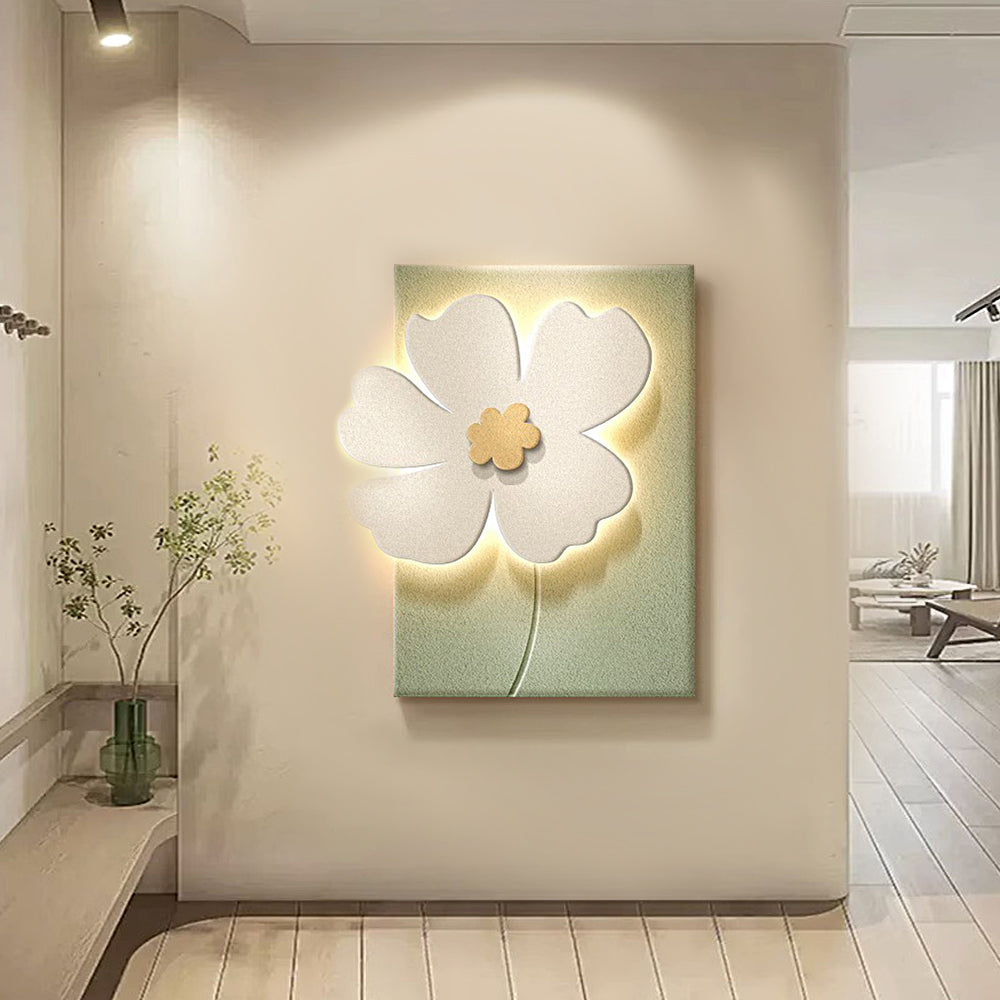 Flowers Three-Dimensional Sandstone Painting USB Remote Decorative Painting