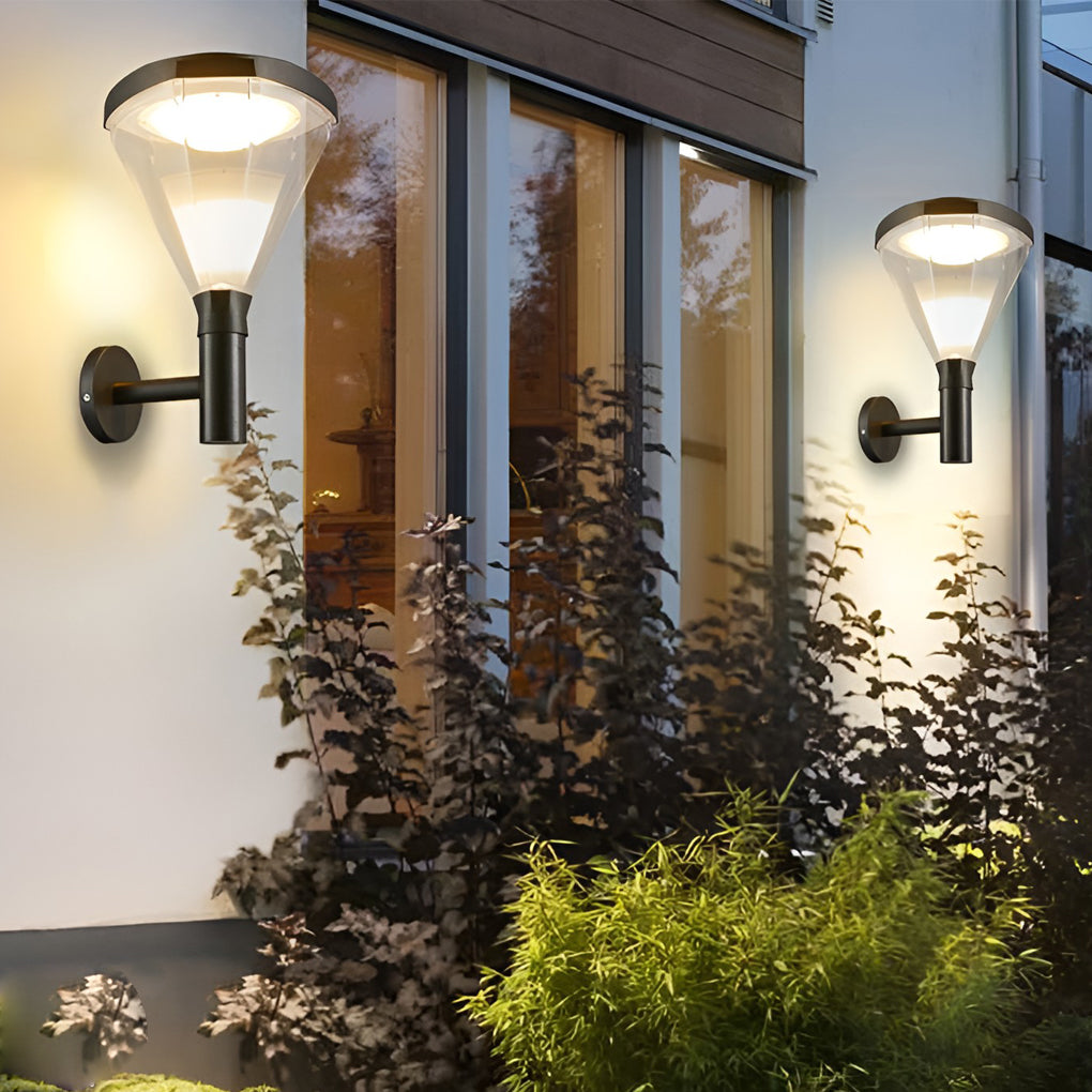 Geometric Waterproof LED Modern Outdoor Plug in Wall Lamp Wall Sconce Lighting