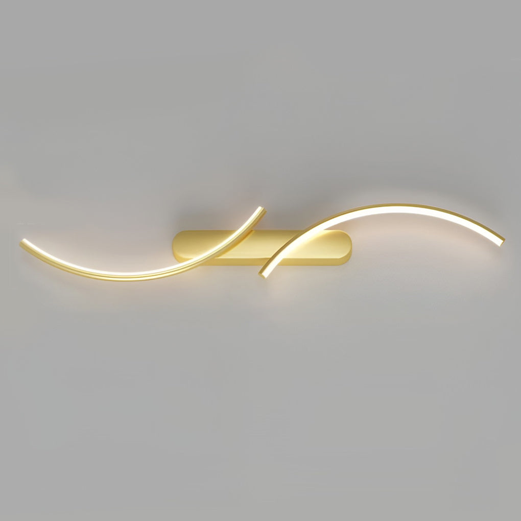 Creative S-shaped LED Three-color Light Modern Wall Sconce Lighting