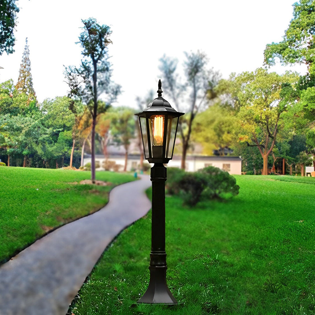 Retro Waterproof Led Black Modern Outdoor Pathway Lights Lawn Lights