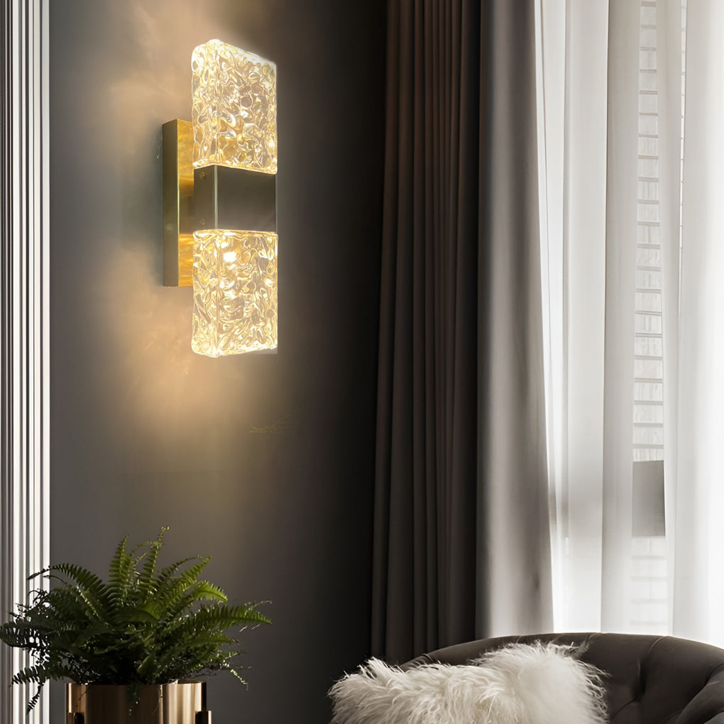 [Clearance Sale] Creative Crystal Up and Down Lights LED Electroplated Modern Wall Sconces