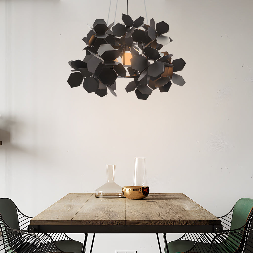 Italian Iron Postmodern Art Designer Black Coffee Chandelier