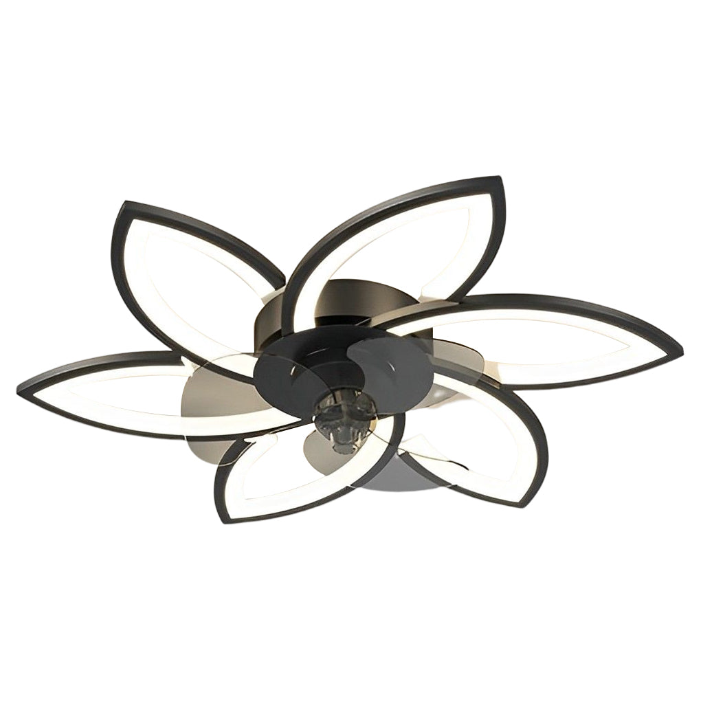 Flower Smart Silent Stepless Dimming LED Modern Ceiling Fan Light