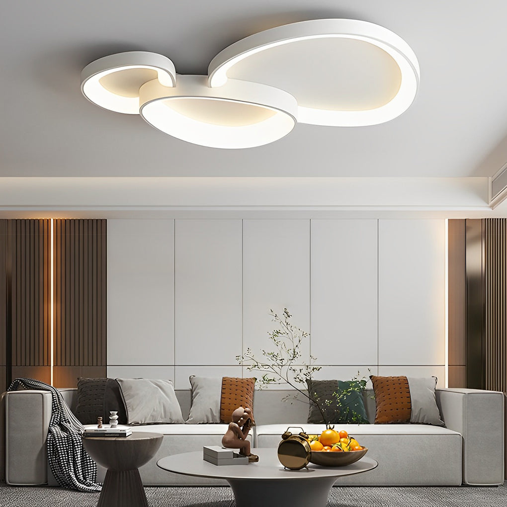 Creative Geometric Line Three Step Dimming LED Modern Ceiling Lights