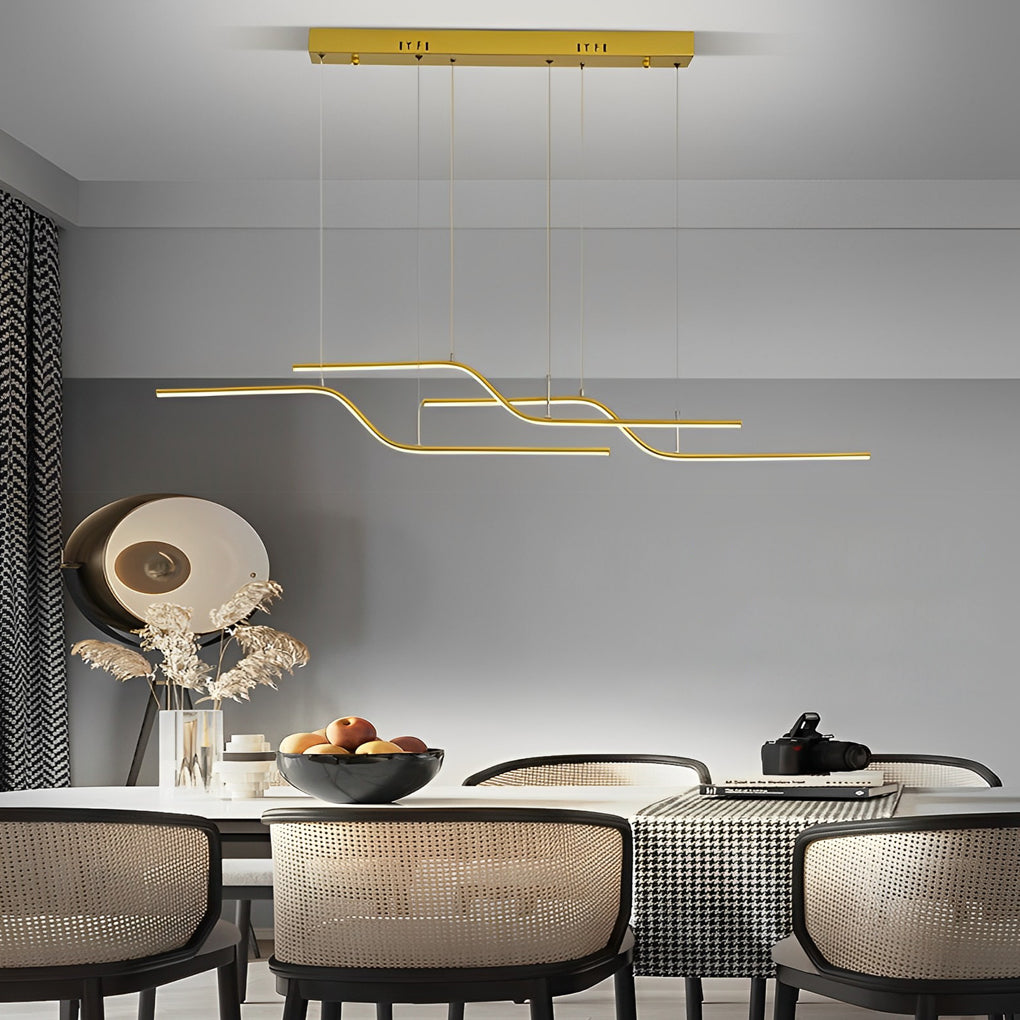 Z Shape Lines Smart Stepless Dimming with Remote Nordic Chandelier