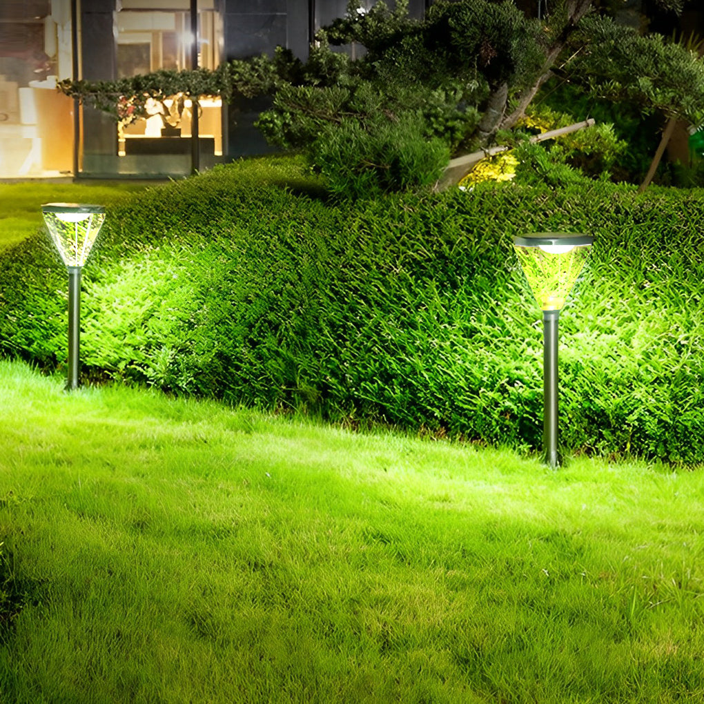 Waterproof Intelligent Light Control Led Black Modern Solar Lawn Lamp