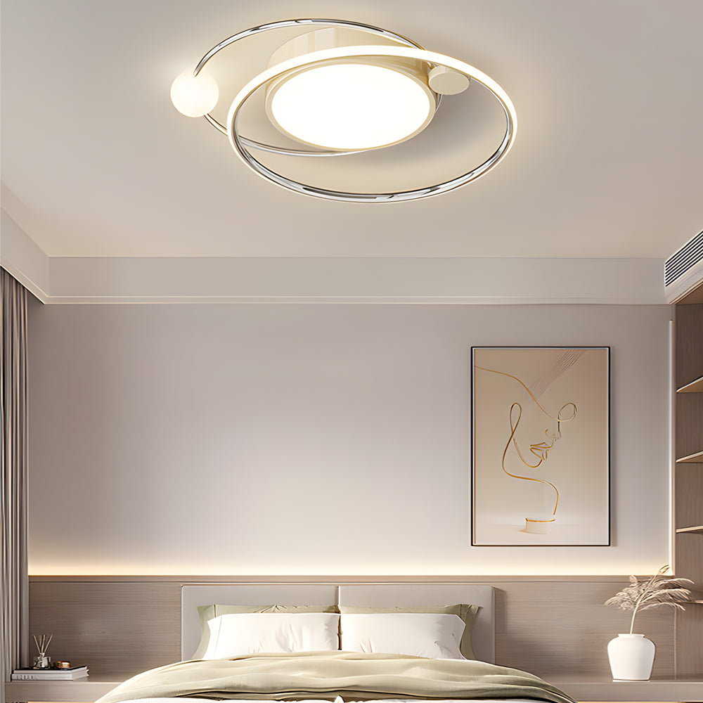 Dia 20'' 3 Step Dimming Nordic LED Ceiling Lights Dimmable with Remote