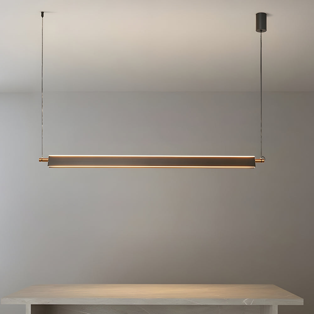 Modern 35.4''/47.2'' Black Aluminum Linear Kitchen Island Light