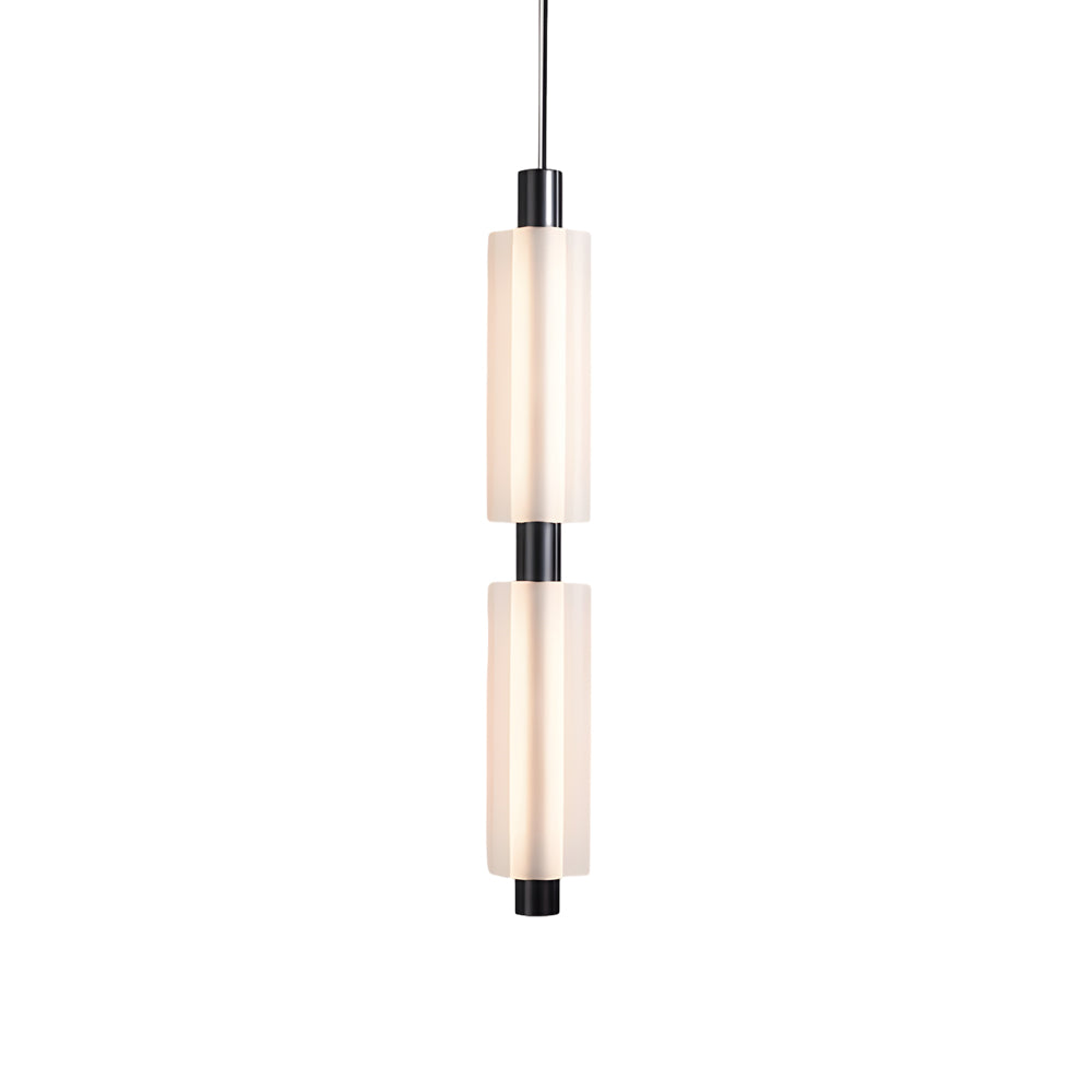 1/2/3 Heads Acrylic Cylinder Pendant Lights: Modern Hanging Lamp in Gold/Black