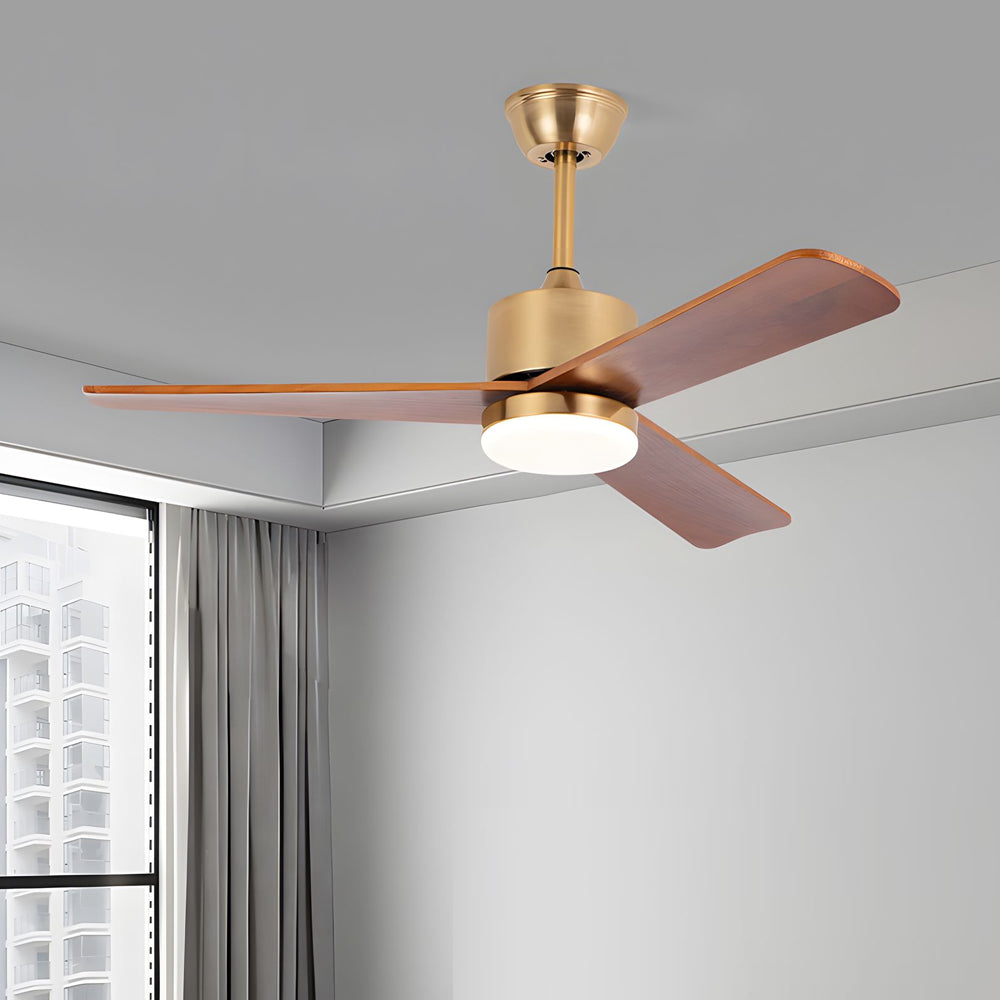 42"/52" LED 3-Blades Wood Ceiling Fan Light with Remote