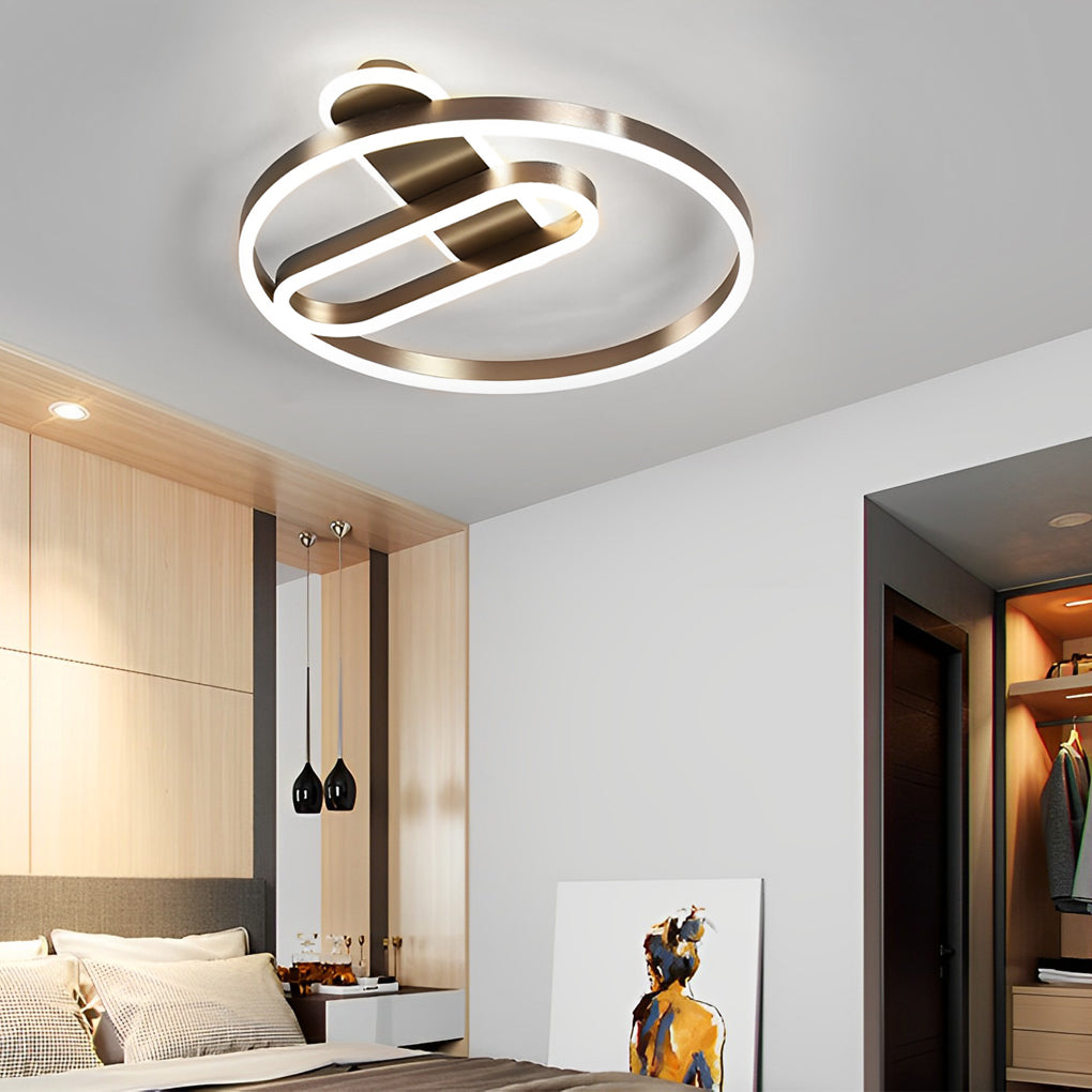 Geometric Circle LED Modern Flush Mount Lighting Ceiling Lights Hanging Light