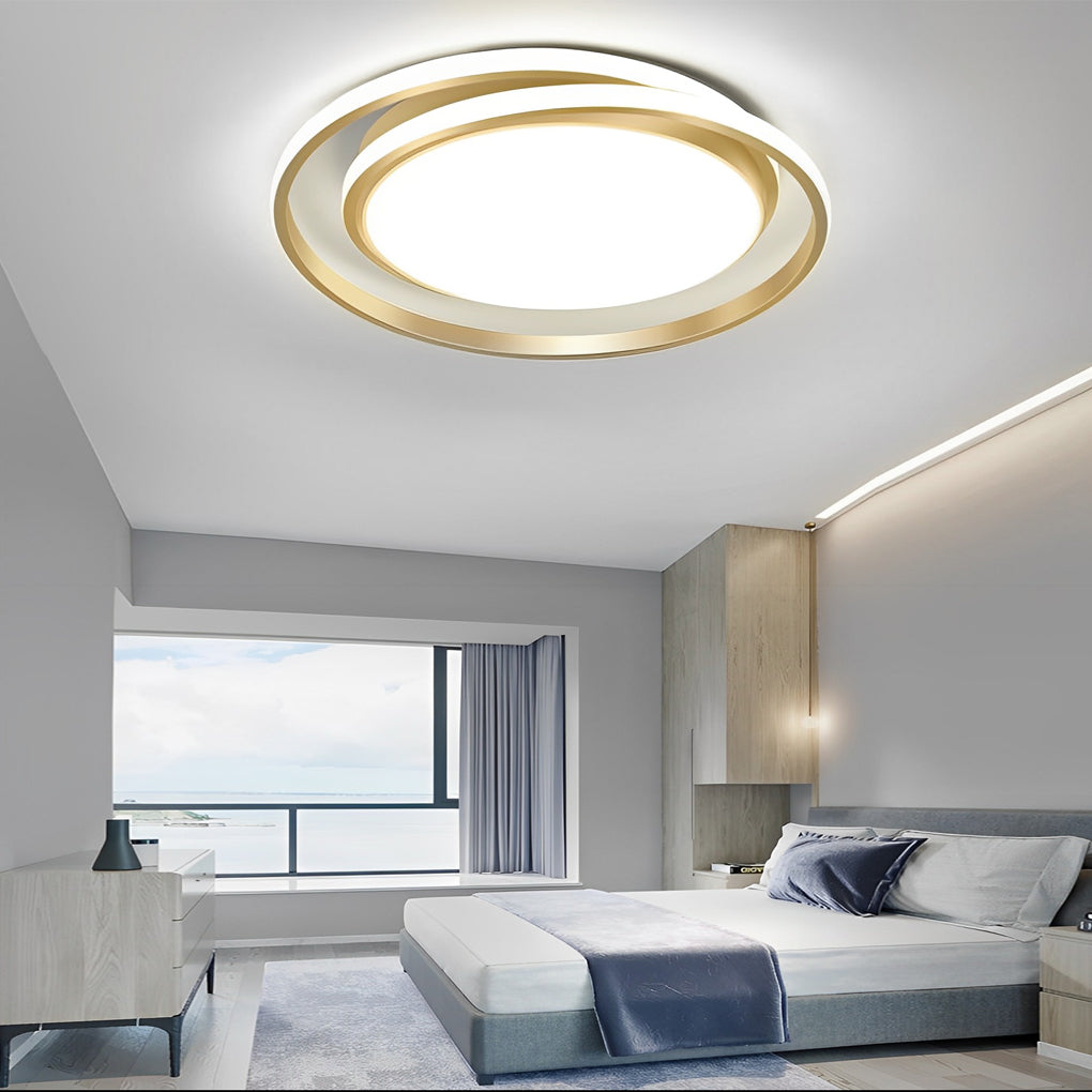 Circular LED Stepless Dimming Modern Ceiling Lights with Remote Control