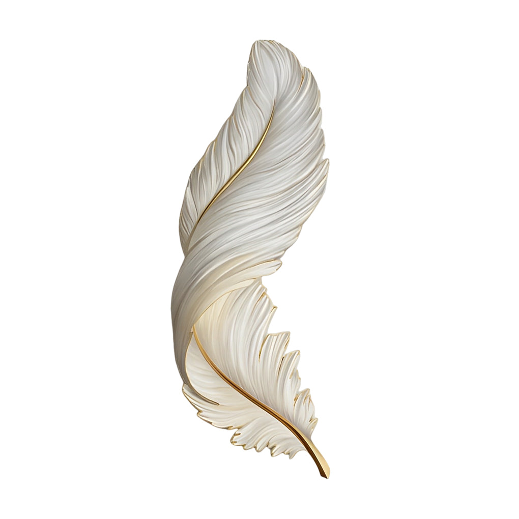 Luxury Creative Feathers USB DC5V Remote Control LED Modern Wall Lights