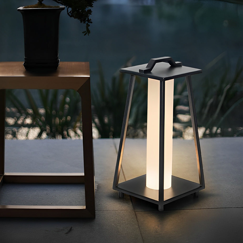 Portable Waterproof LED Removable Black Modern Outdoor Floor Lamp