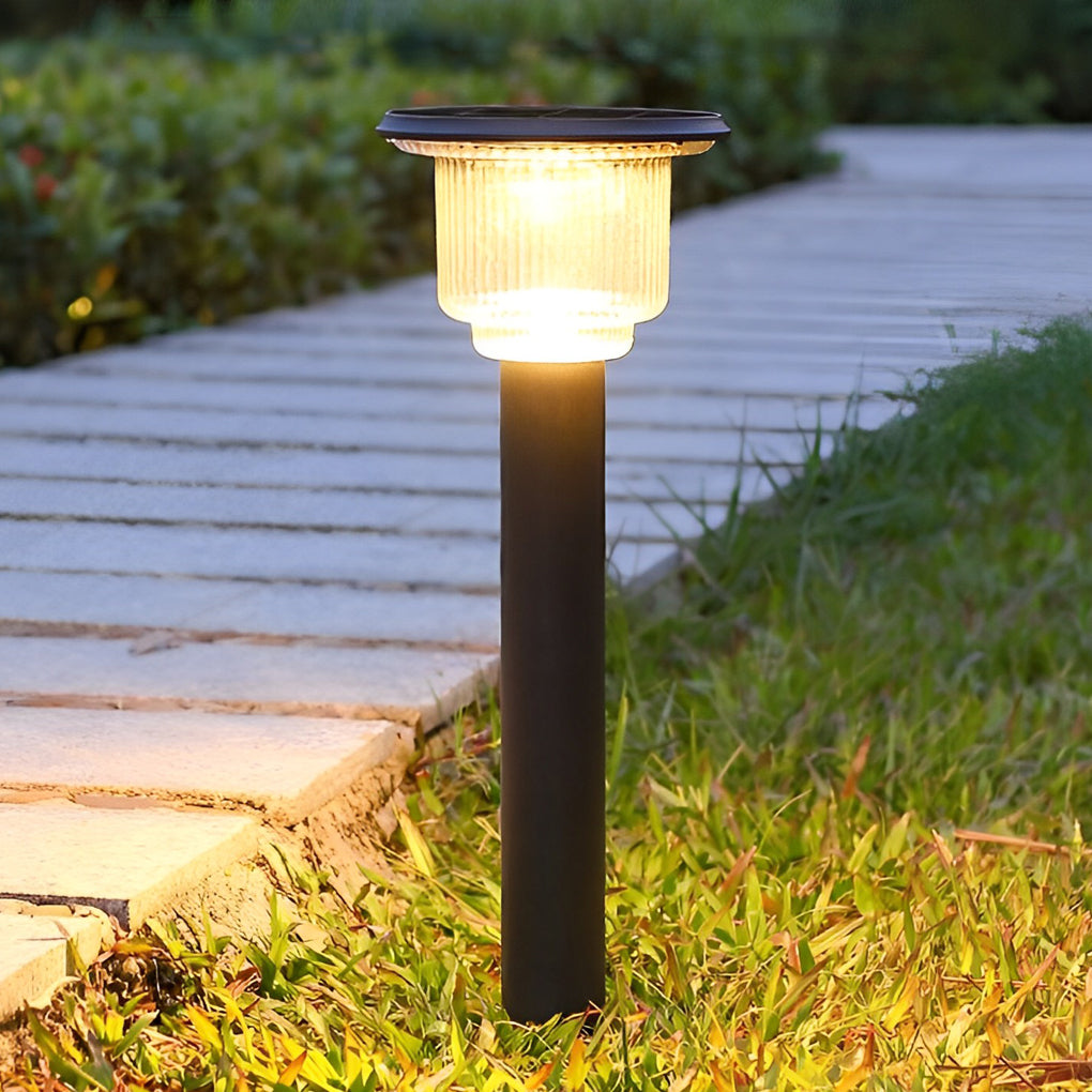 Creative Waterproof LED 3 Step Dimming Modern Solar Lawn Lights Path Light