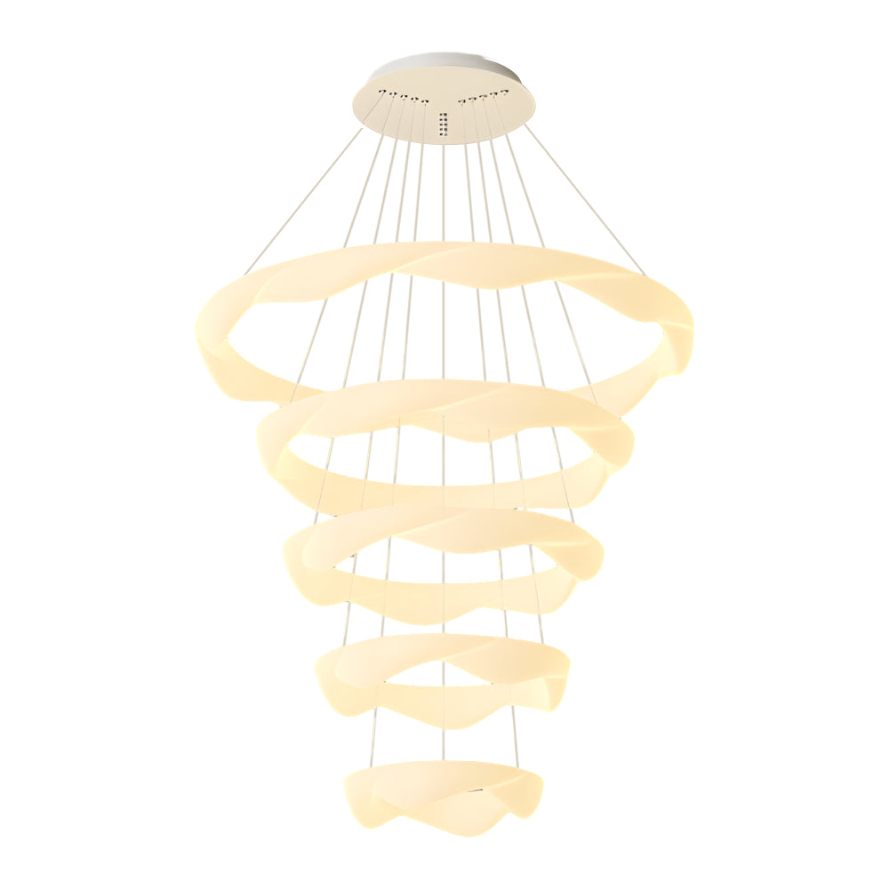 Creative Cream Style Designer Rings 3 Step Dimming Modern Chandelier