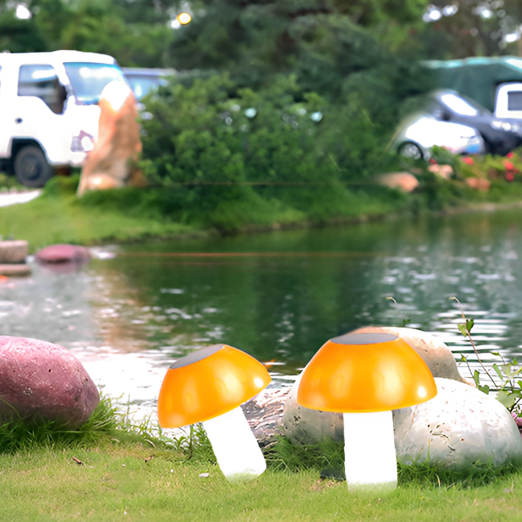 Mushroom Waterproof LED Intelligent Light-controlled Solar Lawn Lights