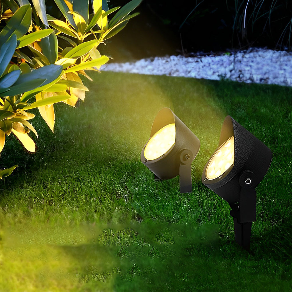 Adjustable Waterproof LED Anti-slip Black Modern Outdoor Spotlights