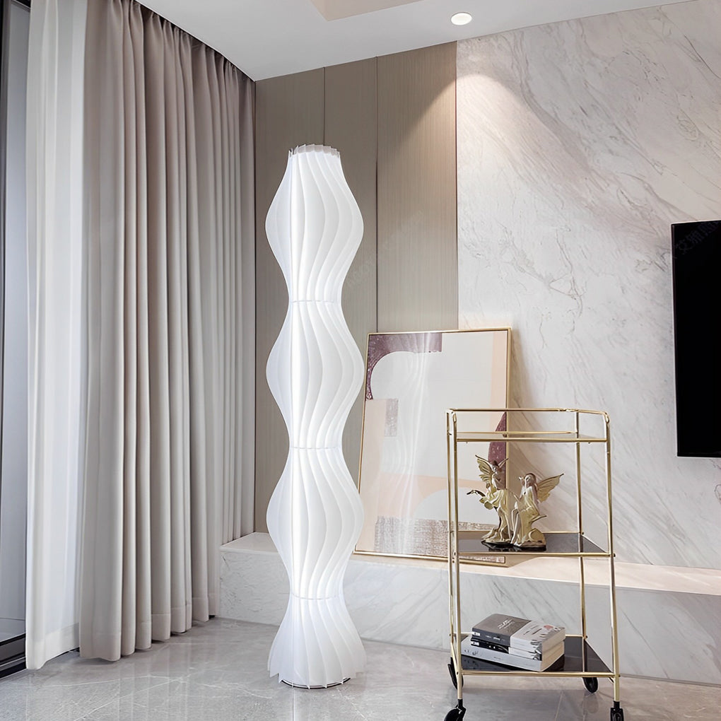 Modern Coastal LED Wavy Floor Lamp