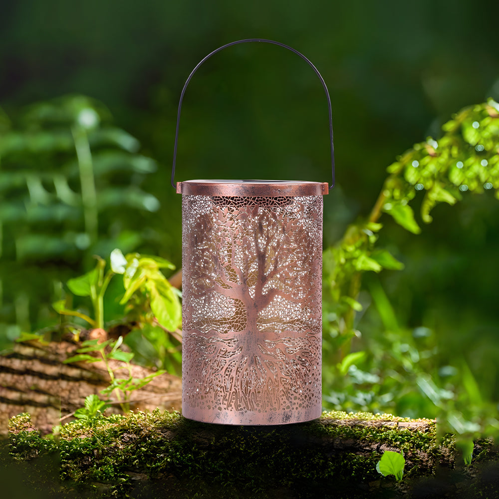 Portable Waterproof Retro Projection Tree Hanging Solar Lanterns