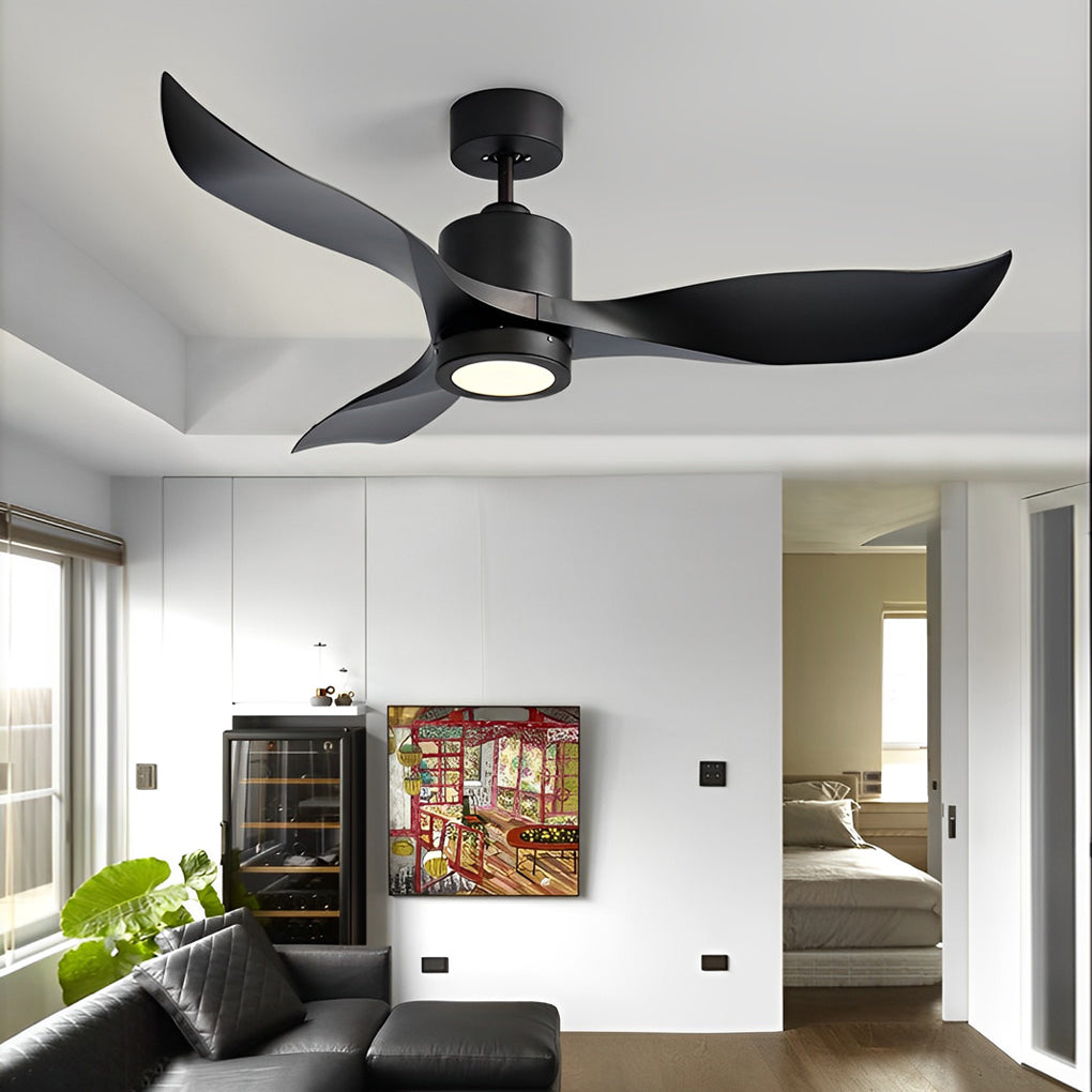 3 Blades Mute Intelligent with Remote LED Nordic Ceiling Fans Lamp