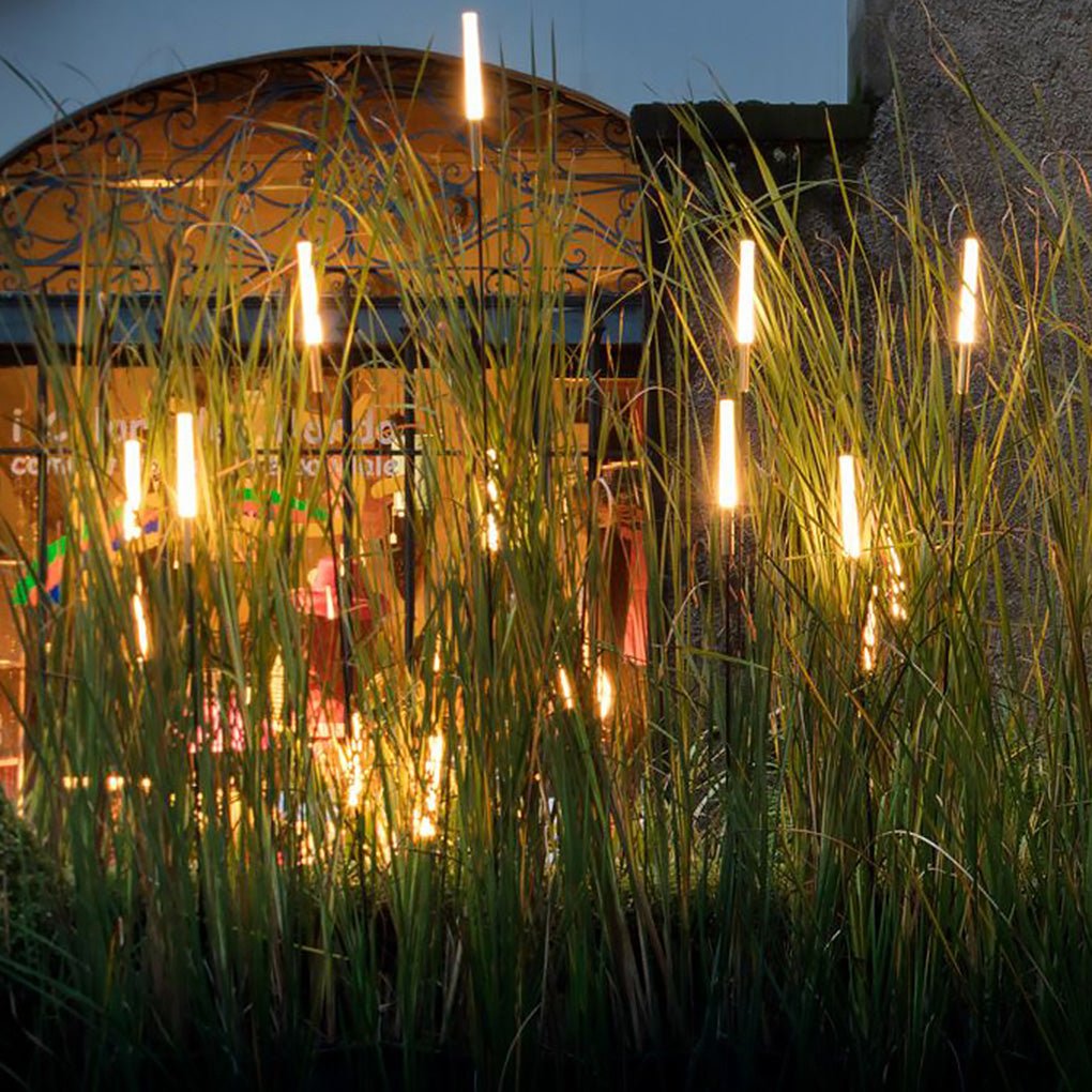 Reed & Cattail Outdoor Column Lights Low Voltage Solar LED Landscaping Garden Lawns Lighting